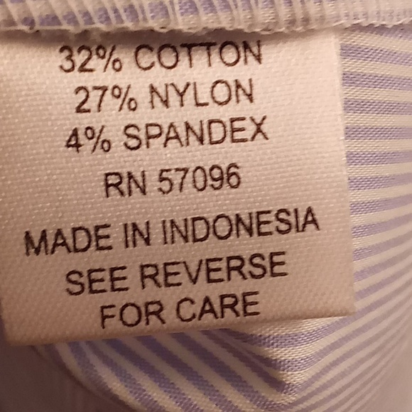 Quintessential Lagenlook Chambray Office Minimalist Sz XL Blue-White Colors HMBC - Picture 13 of 13